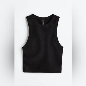 H&M Black Ribbed Tank Top